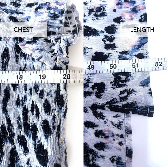 SOFT SURROUNDINGS Marcelo Gauze Smocked Maxi Dress in Cheetah Multi Size 1X - Picture 9 of 9